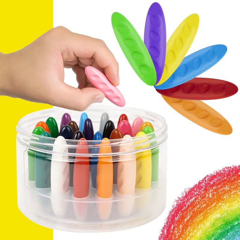 Comprar Set 24 Crayones Cera No Toxicos Lavables en Electroshopy